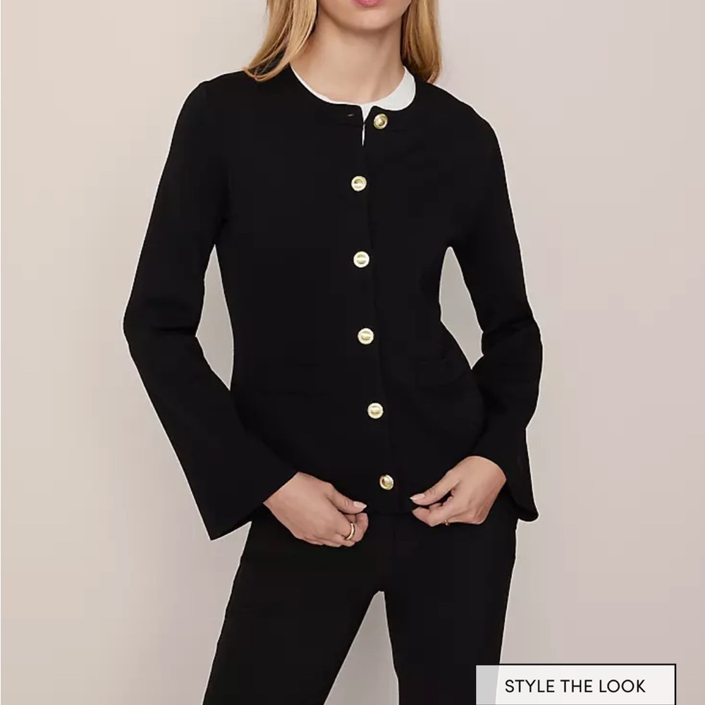 Ann Taylor Flare Sleeve Cardigan XXS